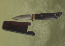 Custom Handmade Neck Knife With Wooden Sheath